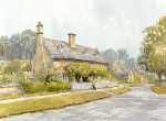 Buckland, Cotswolds - a watercolou by John Davis