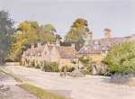 Stanton Cross, Cotswolds - a watercolour by John Davis