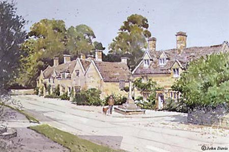 Stanton Cross - a watercolour by John Davis