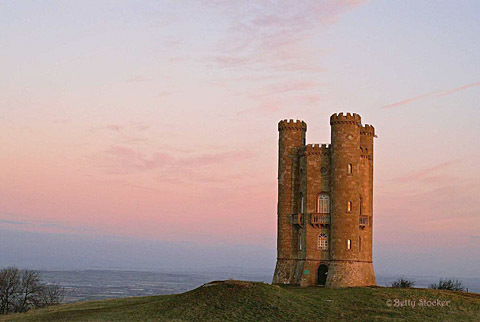 Sunset on Broadway Tower Chipping Campden by Betty Stocker